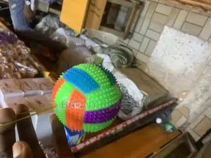 Multi-Colored, Spiky, Light-Up Pet Toy Ball