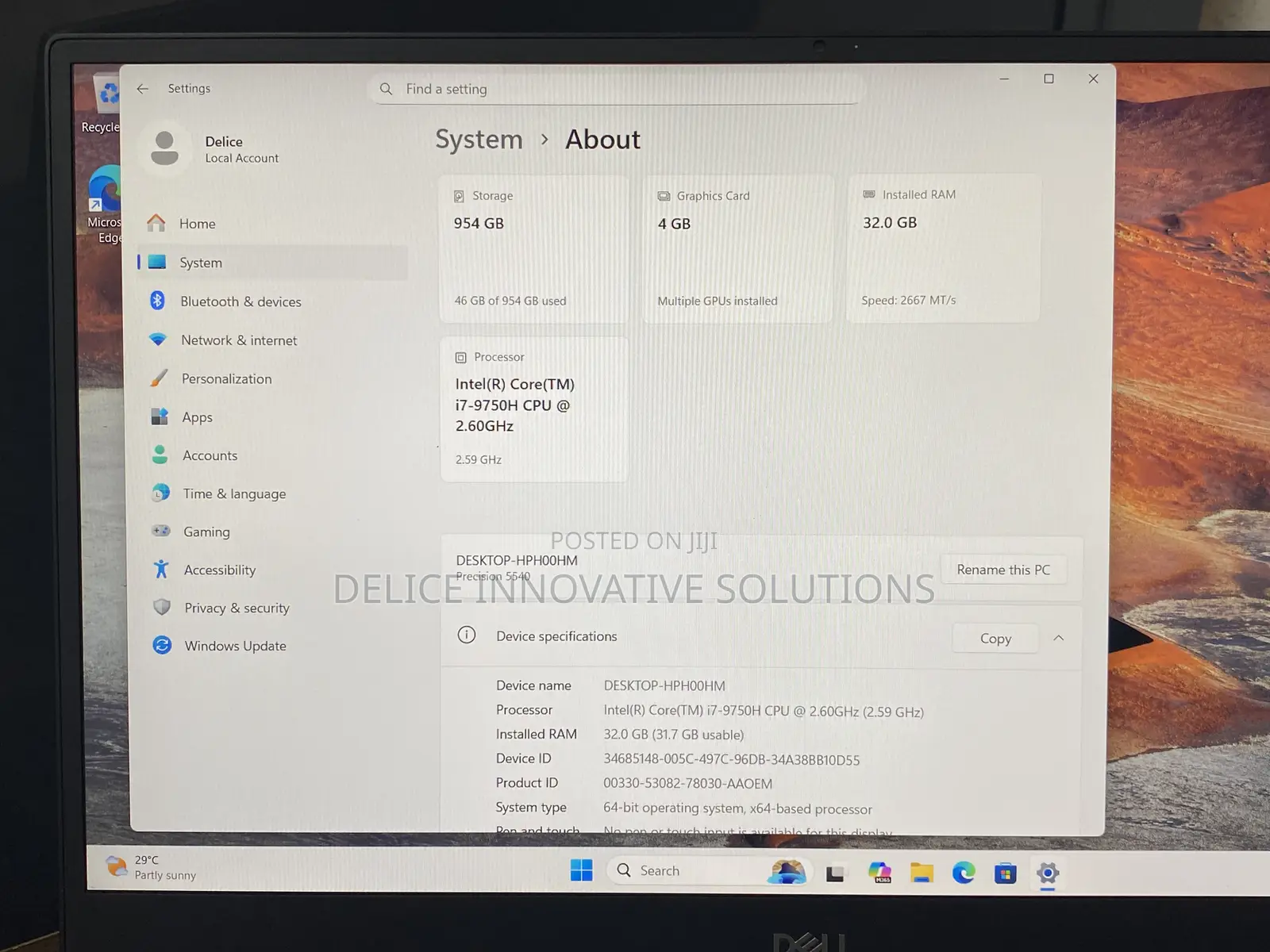 Laptop Dell Precision 5540 32GB Intel Core i7 SSD 1T