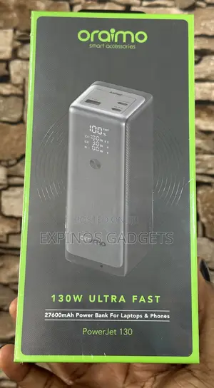 Oraimo Powerjet 27,600mah - 130w Ultra Fast - For Laptop and Phones.