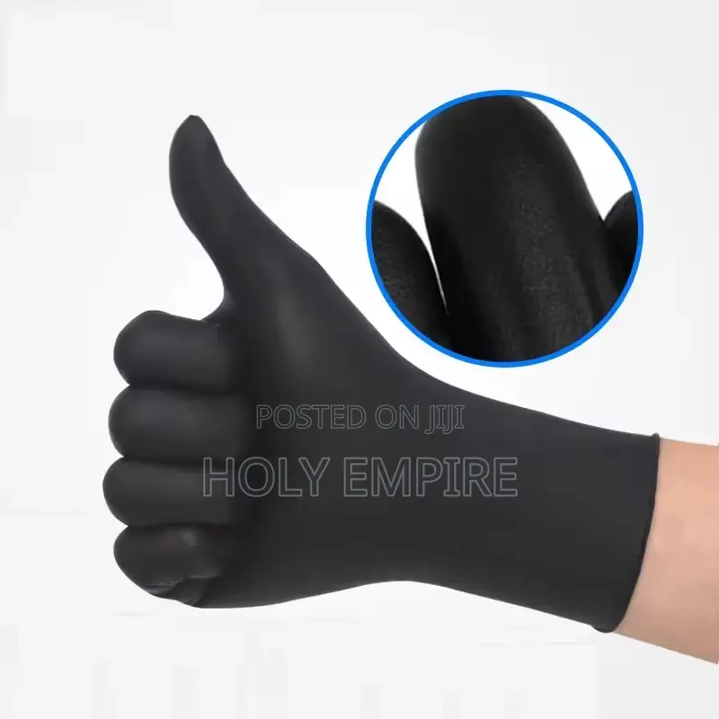 100pcs Disposable Nitrile Black Gloves PVC Gloves Housework Cle - image 5