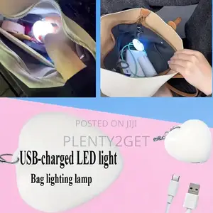 Usb-Powered Touch-Sensitive Heart-Shaped Handbag Light