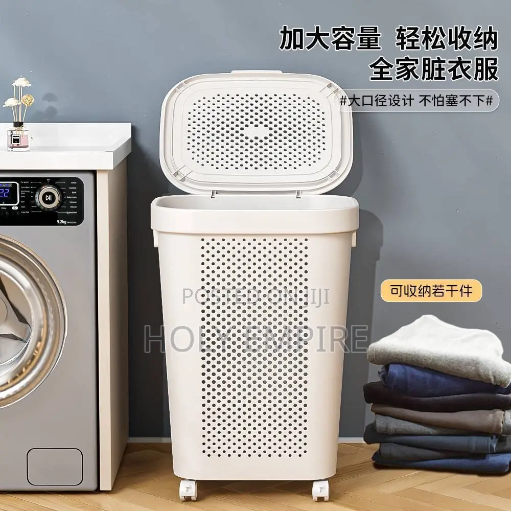 Laundry Basket With Wheels and Handle