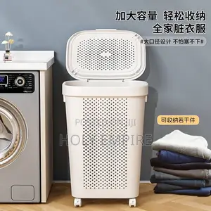 Laundry Basket With Wheels and Handle