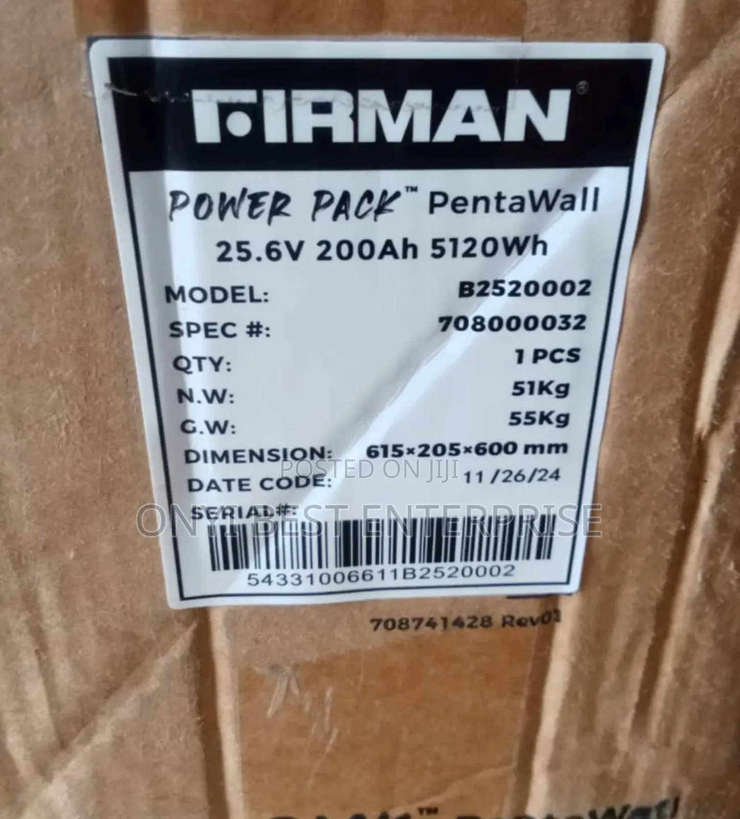 Firman Lithium Ion Battery 5kwh 48v