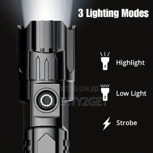 2pcs Led Flashlights - 1200mah, Usb Rechargeable, Long-Range Zoom