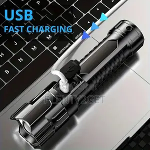 2pcs Led Flashlights - 1200mah, Usb Rechargeable, Long-Range Zoom