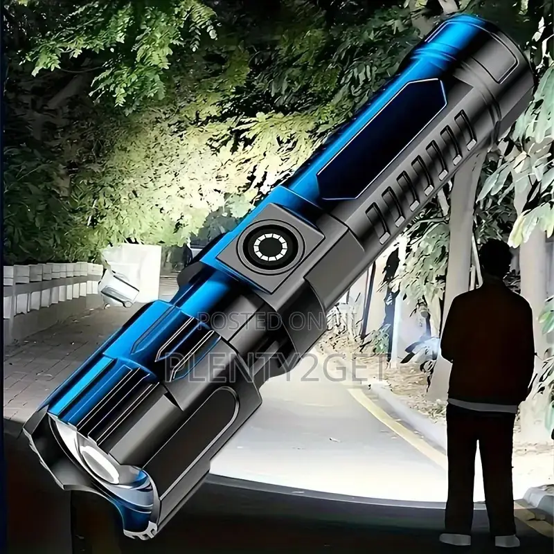 2pcs Led Flashlights - 1200mah, Usb Rechargeable, Long-Range Zoom