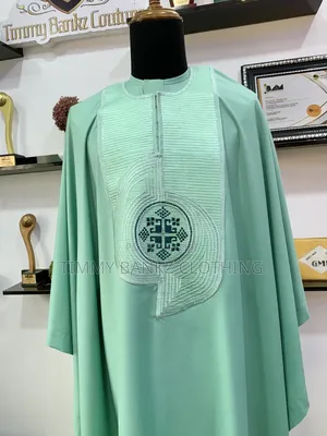 Mint Green Men's Agbada/Native Wear