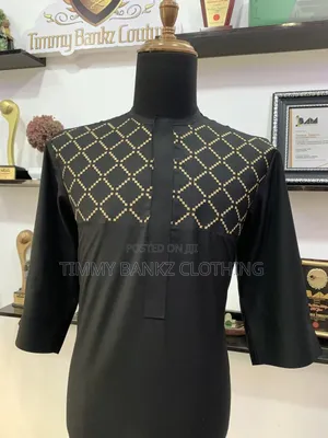 All Black Embroidered Men's Kaftan/Senatorial Wear