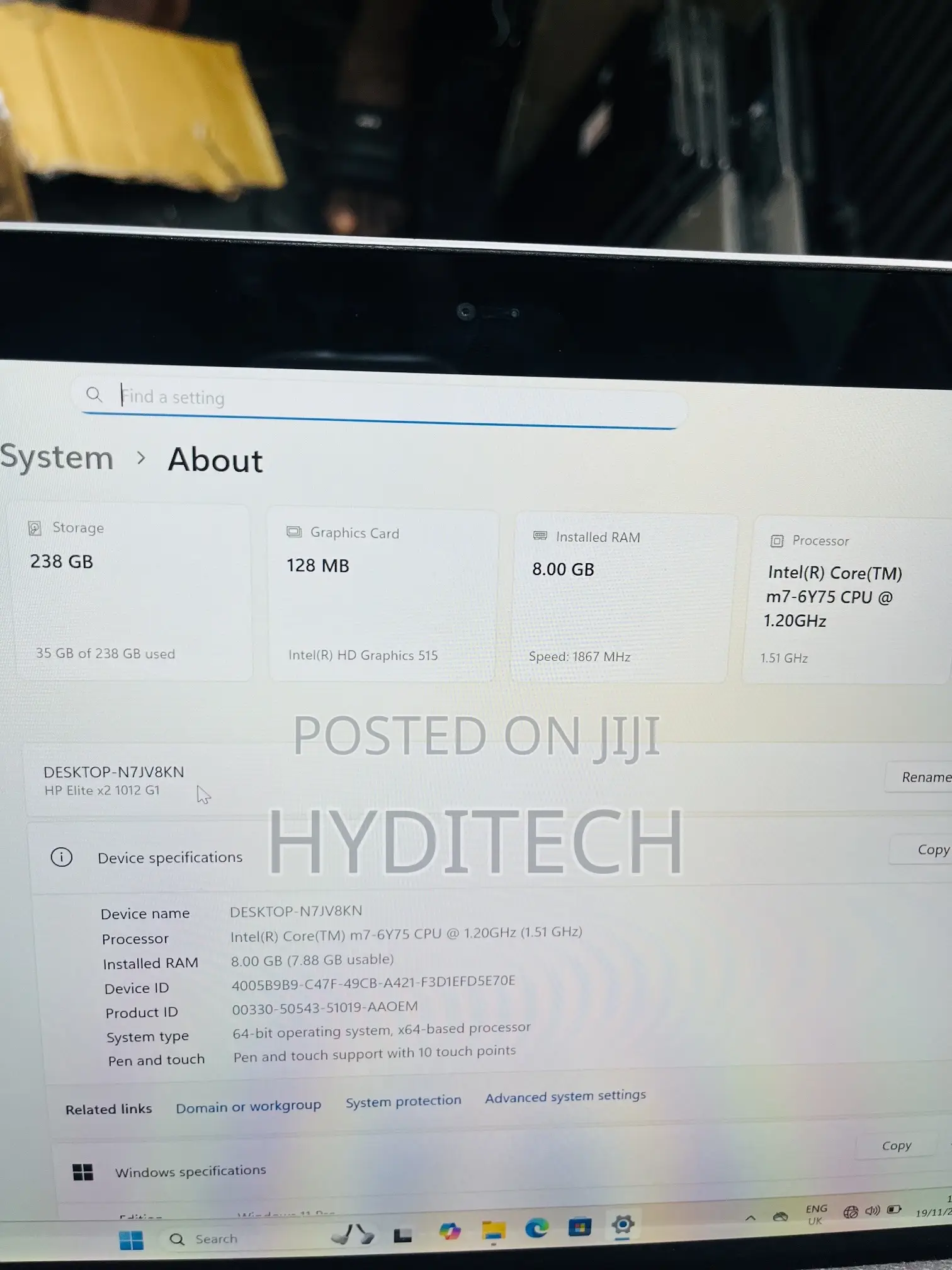 Laptop HP Elite X2 1012 8GB Intel Core M SSD 256GB