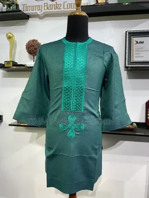 Embroidered Men's Green Kaftan/Senatorial Wear