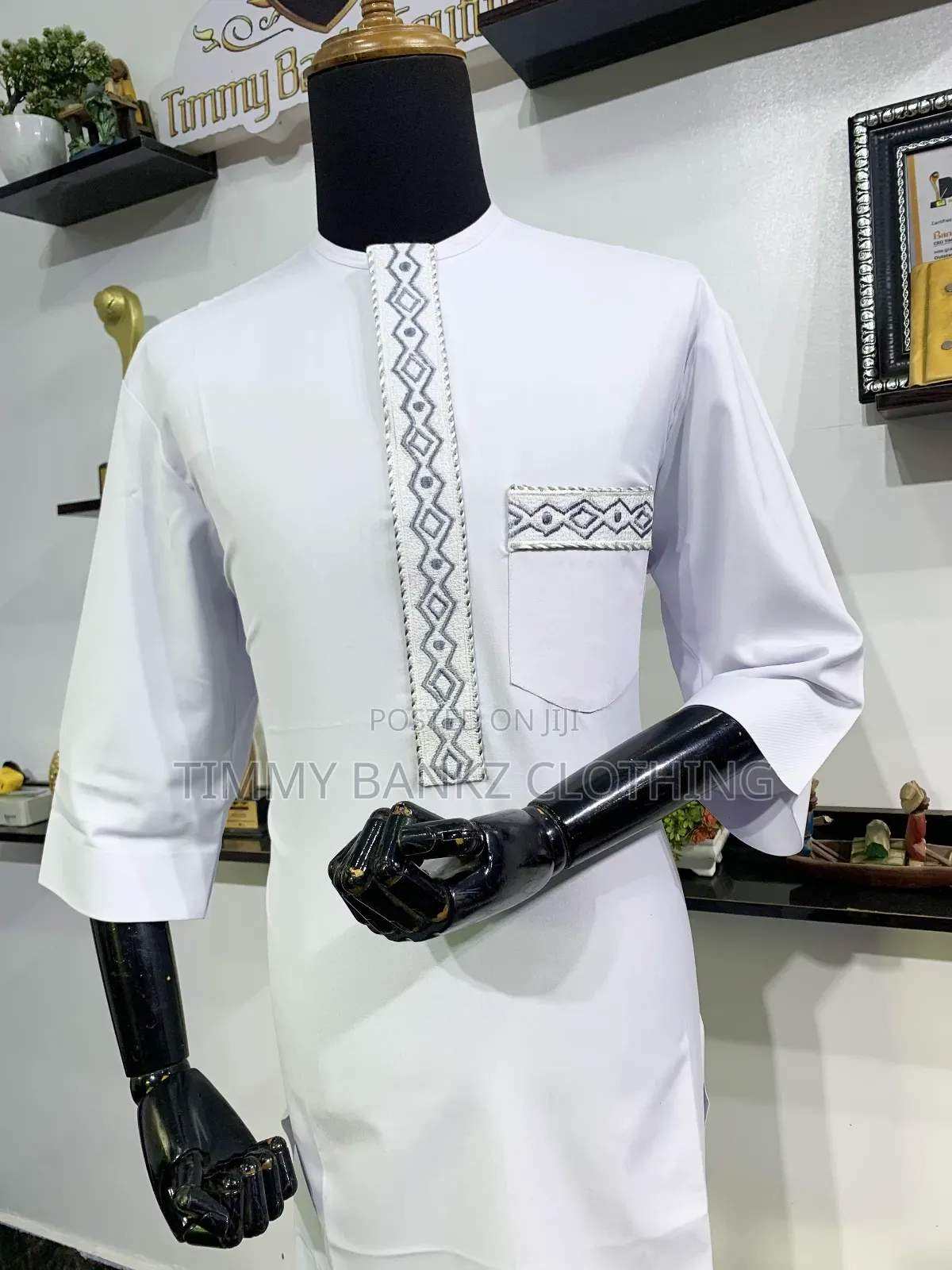 All White Classic 3 Piece Men's Agbada/Native Wear