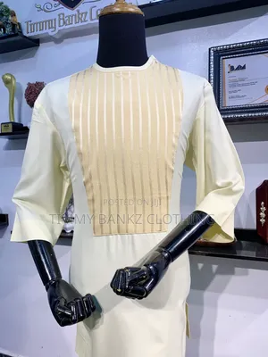 Classic Men's Cream Kaftan (3 Quarter Sleeve)