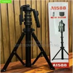 A1588 Tripod Stand With Bluetooth Remote and Carrier Bag