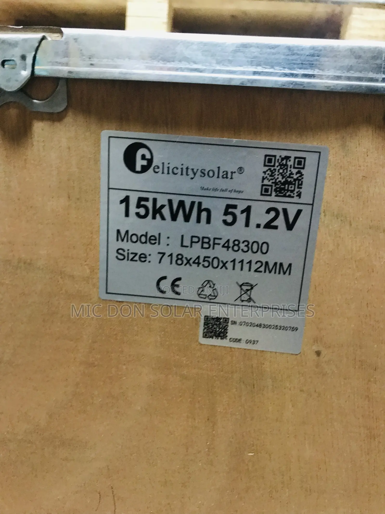 Felicity 15kwh Lithium Battery