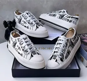 *New Christian Dior Cotton Walk'n'dior Oblique Sneakers.