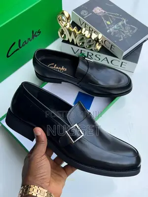Clarks Loafers Black Leather