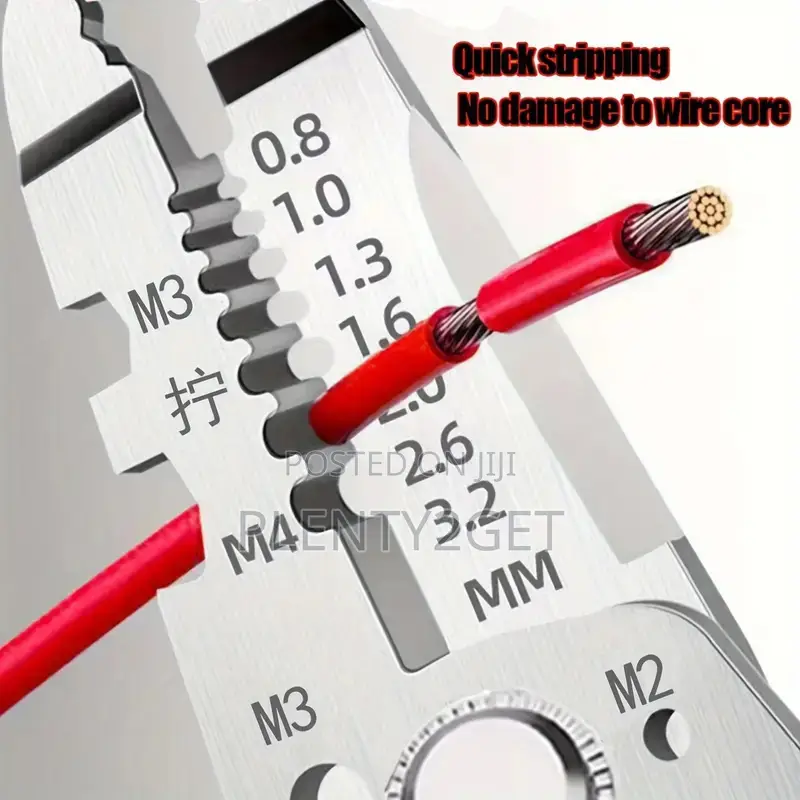 1pc Multi-Purpose Metal Wire Stripper - Ergonomic Design, Precision