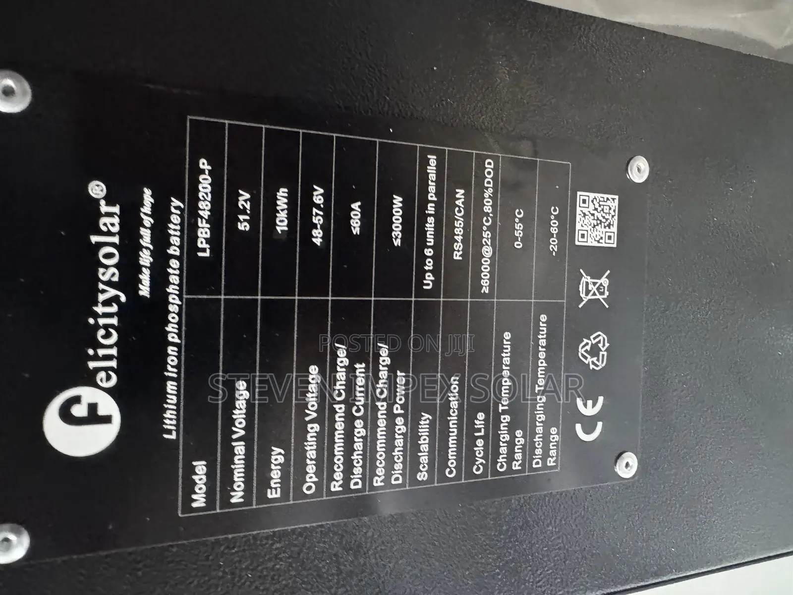 Felicity Icon Lithium Solar Battery 10kwh 51.2v 200ah