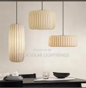 Modern White Japanes Led Silk Pendant Drop Chandelier Light