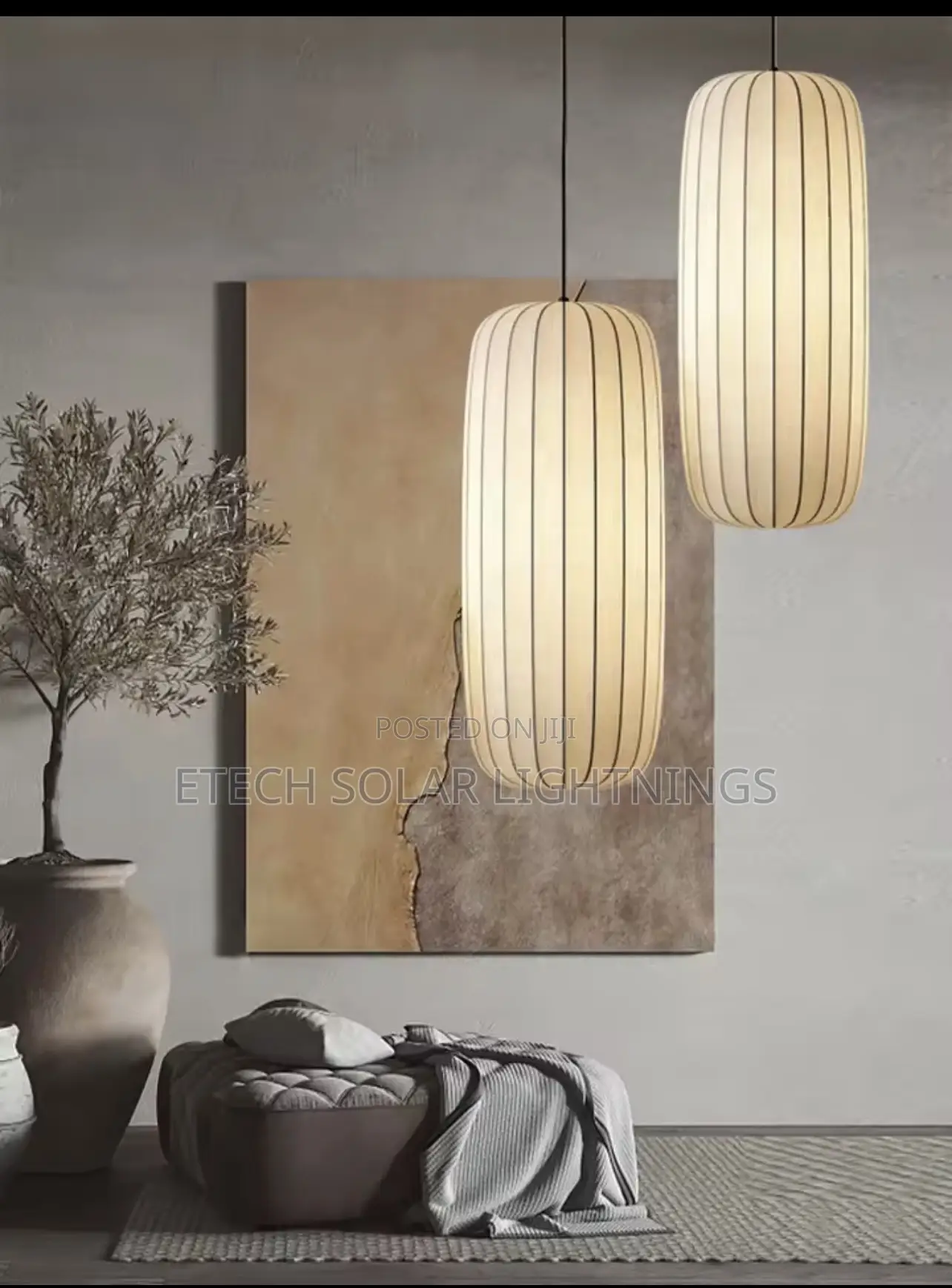 Modern Led Wabi Sabi Silk Pendant Drop Light