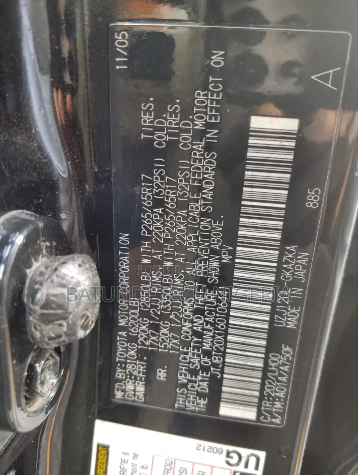 Lexus GX 470 Sport Utility 2006 Black