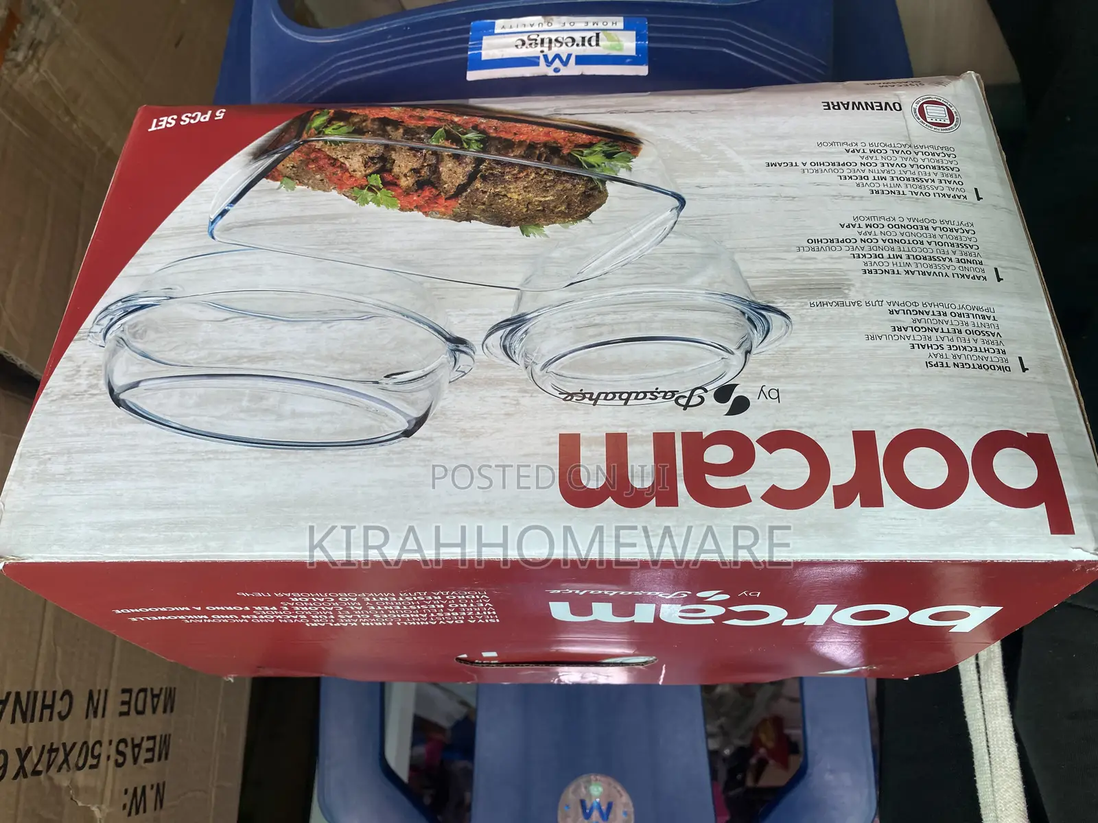 5pcs Transparent Dinner Glass Set