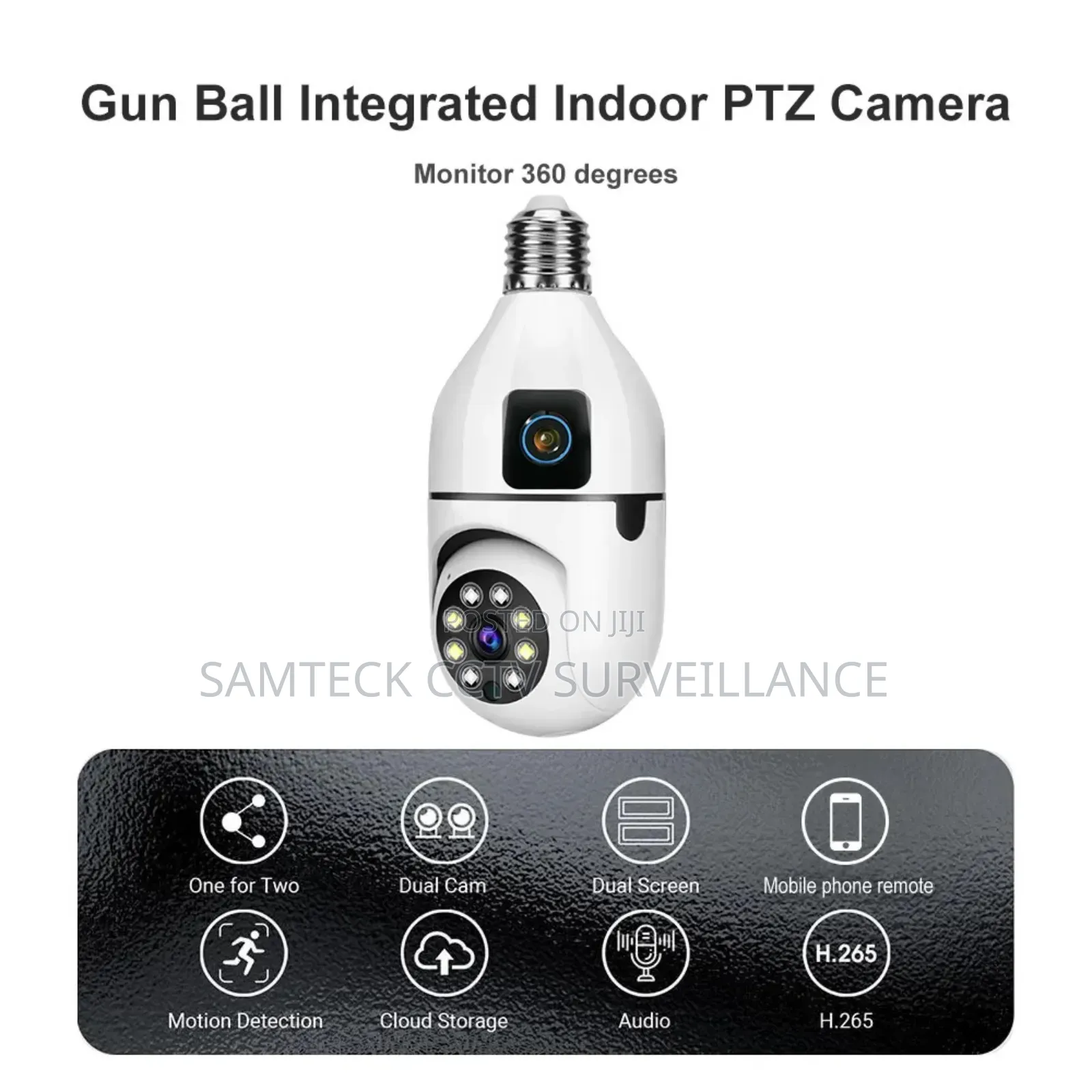 Wifi Bulb Camera Dual Lens