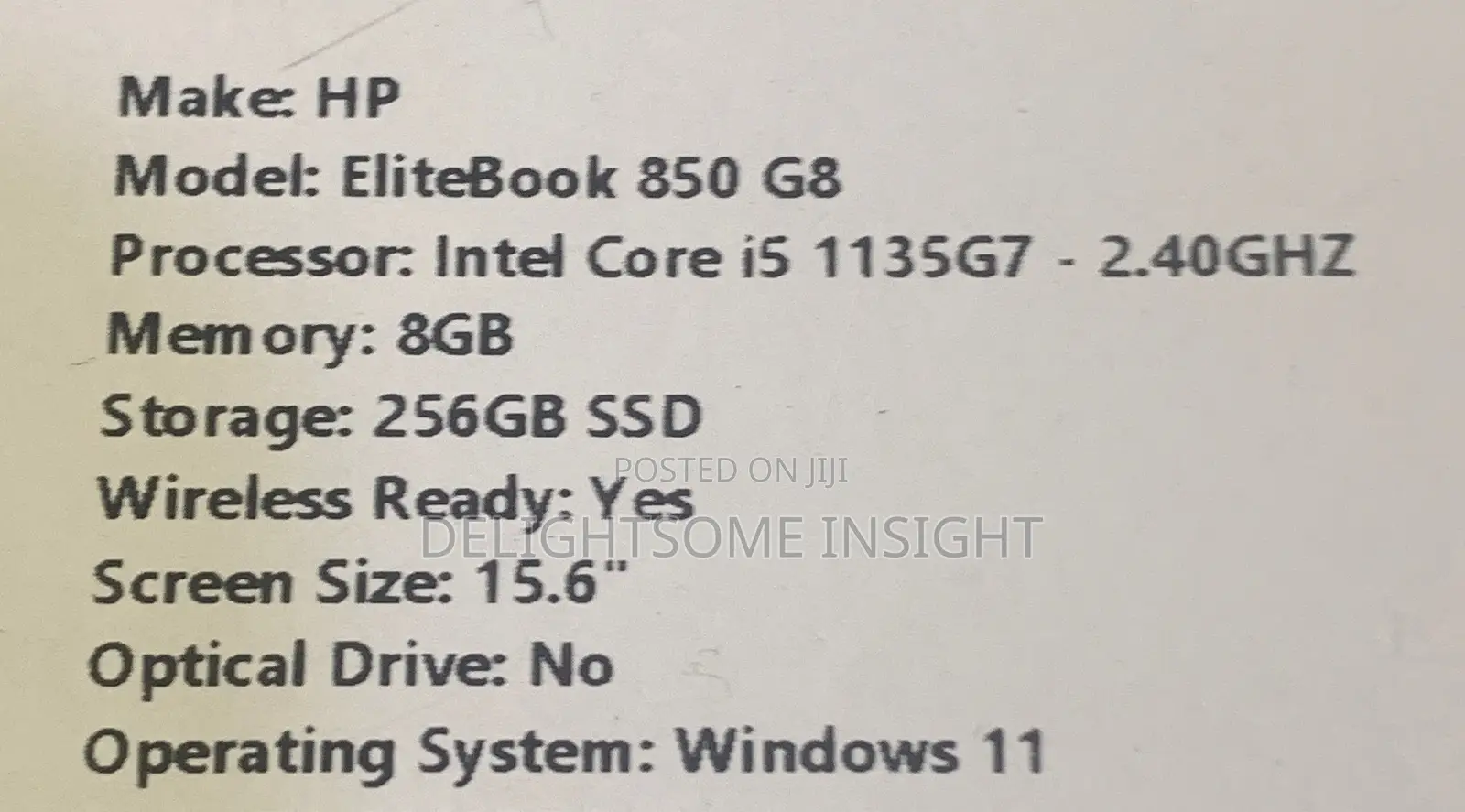 Laptop HP EliteBook 850 G8 8GB Intel SSD 256GB