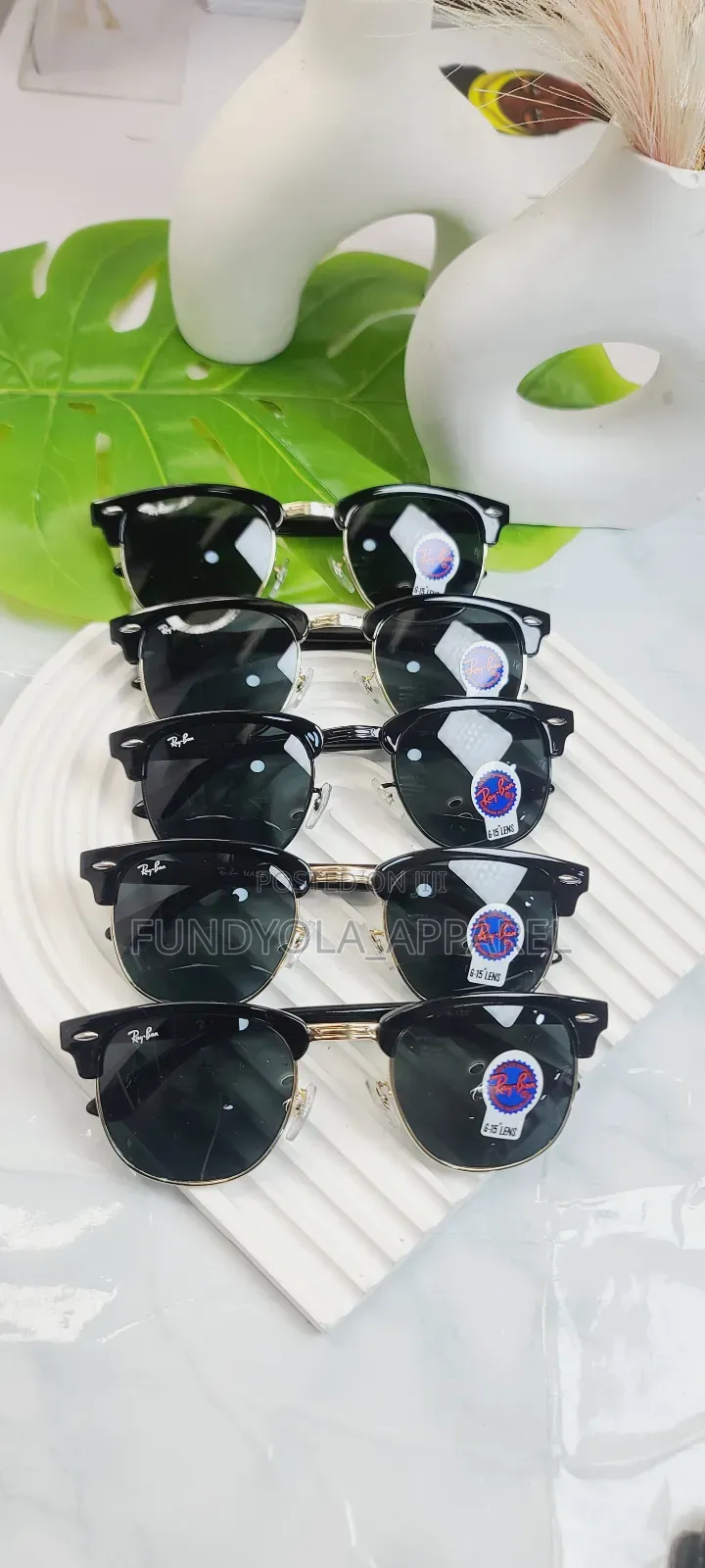 Rayban Half Rim Unisex Sunglasses
