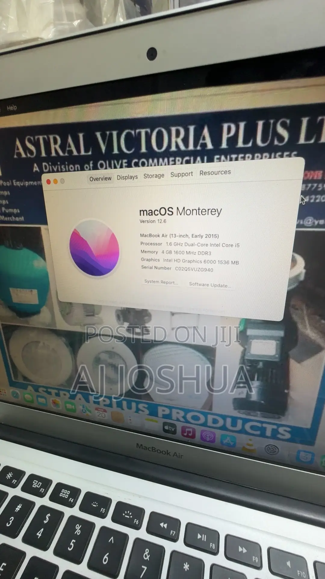 Laptop Apple MacBook Air 2015 4GB Intel Core i5 SSD 128GB