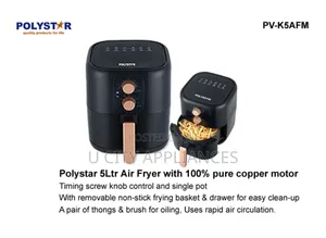 5liter Polestar Air Fryer 100%Copper Motor Coil