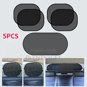 5-piece Uv-resistant Car Sun Shade Set– Universal Fit Polyester Mesh