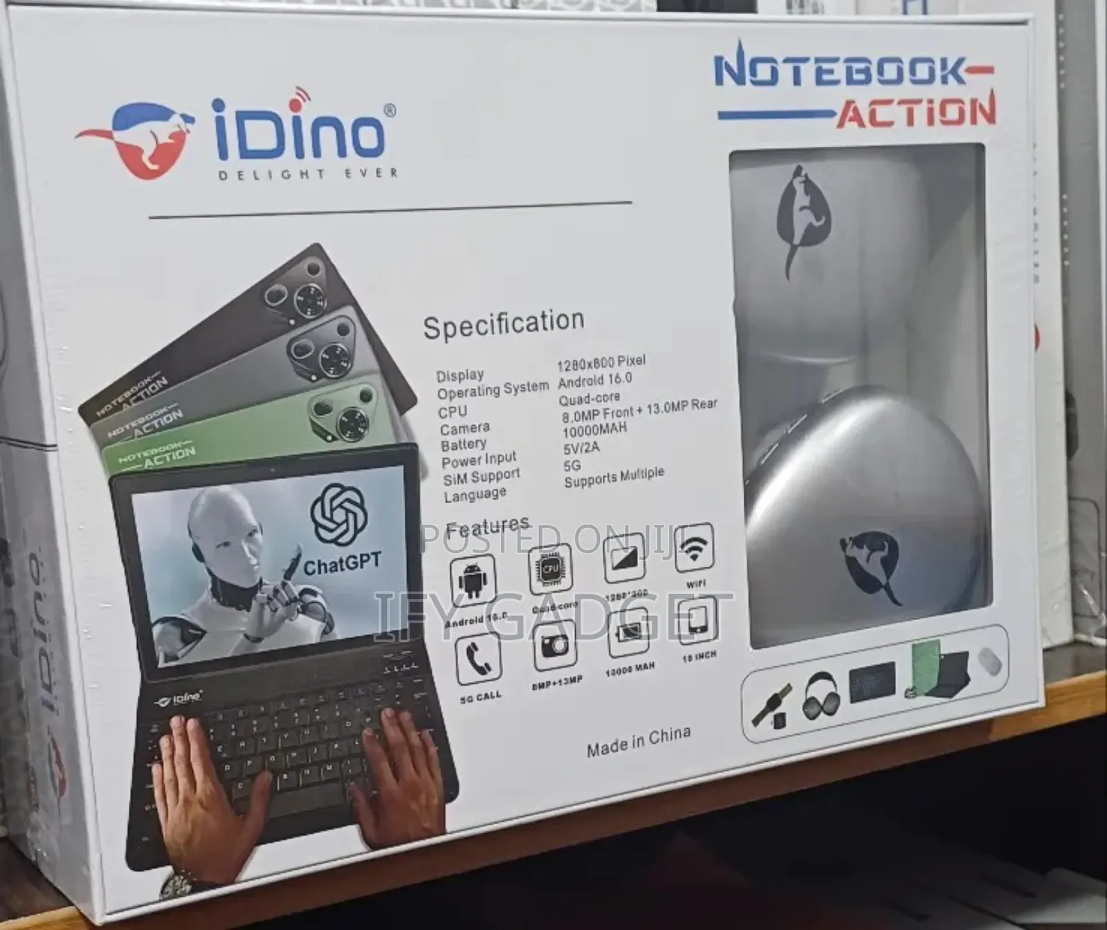 New Idino Notebook Action 8 GB Silver