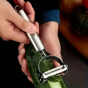 1pc Silvery Stainless Steel Multi-functional Peeler And Slicer