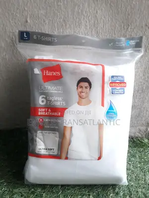 Original Hanes Men’S 6-Pack Tagless T-Shirts – Imported From Usa