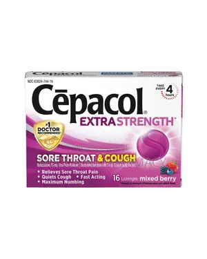 Cepacol Extra Strength Sore Throat Cough Lozenges Mixed Berry – 16ct