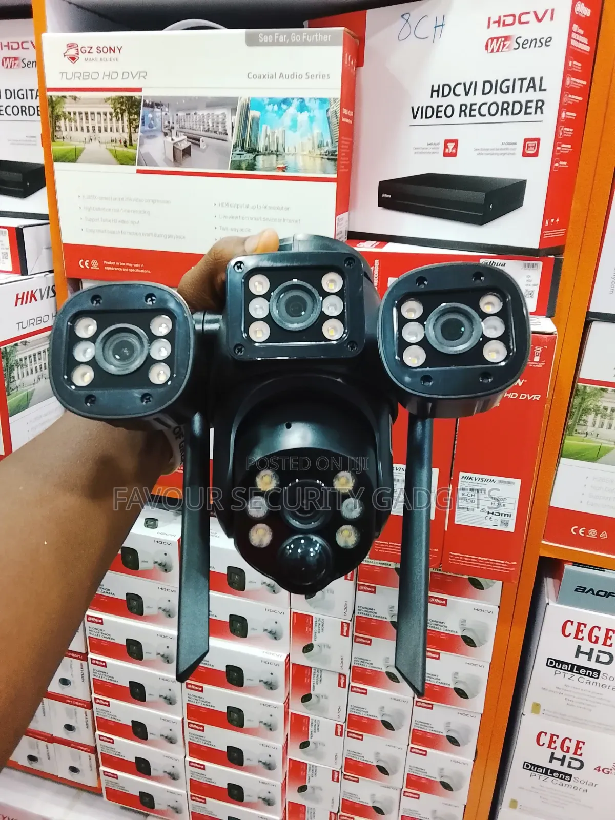 Solar Street Light With Triple Lens Camera