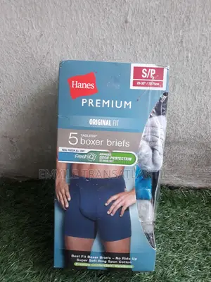 Hanes Premium Boxer Briefs5 Pack (Size S/P – 28–30” / 70–75 Cm)Usa
