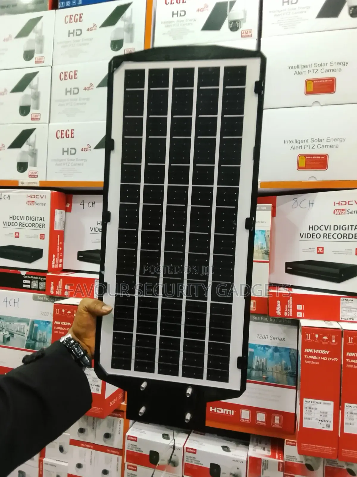 Solar Street Light With Triple Lens Camera