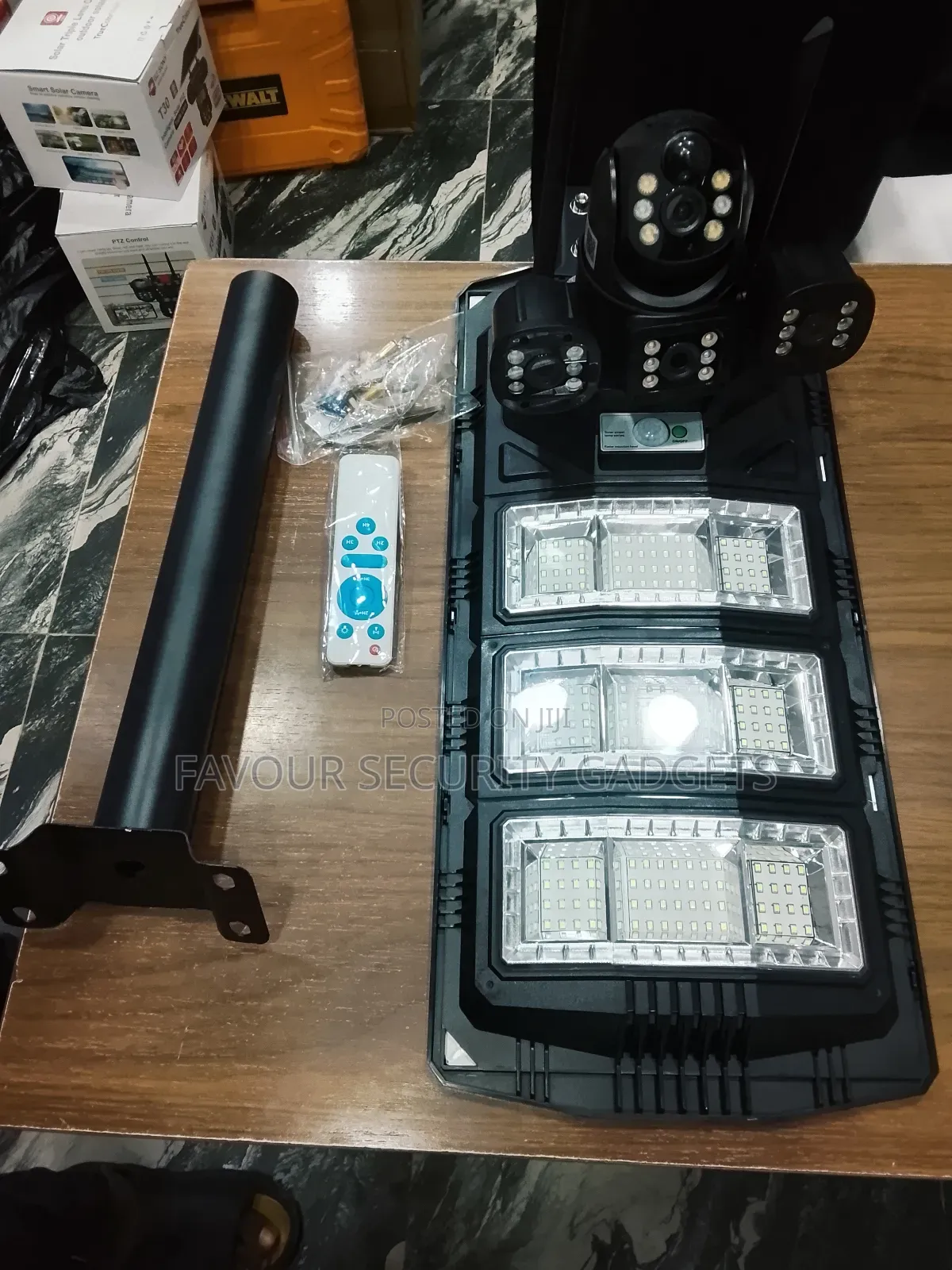 Solar Street Light With Triple Lens Camera