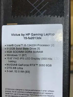 New Laptop HP Victus 15 8GB Intel Core I5 SSD 512GB