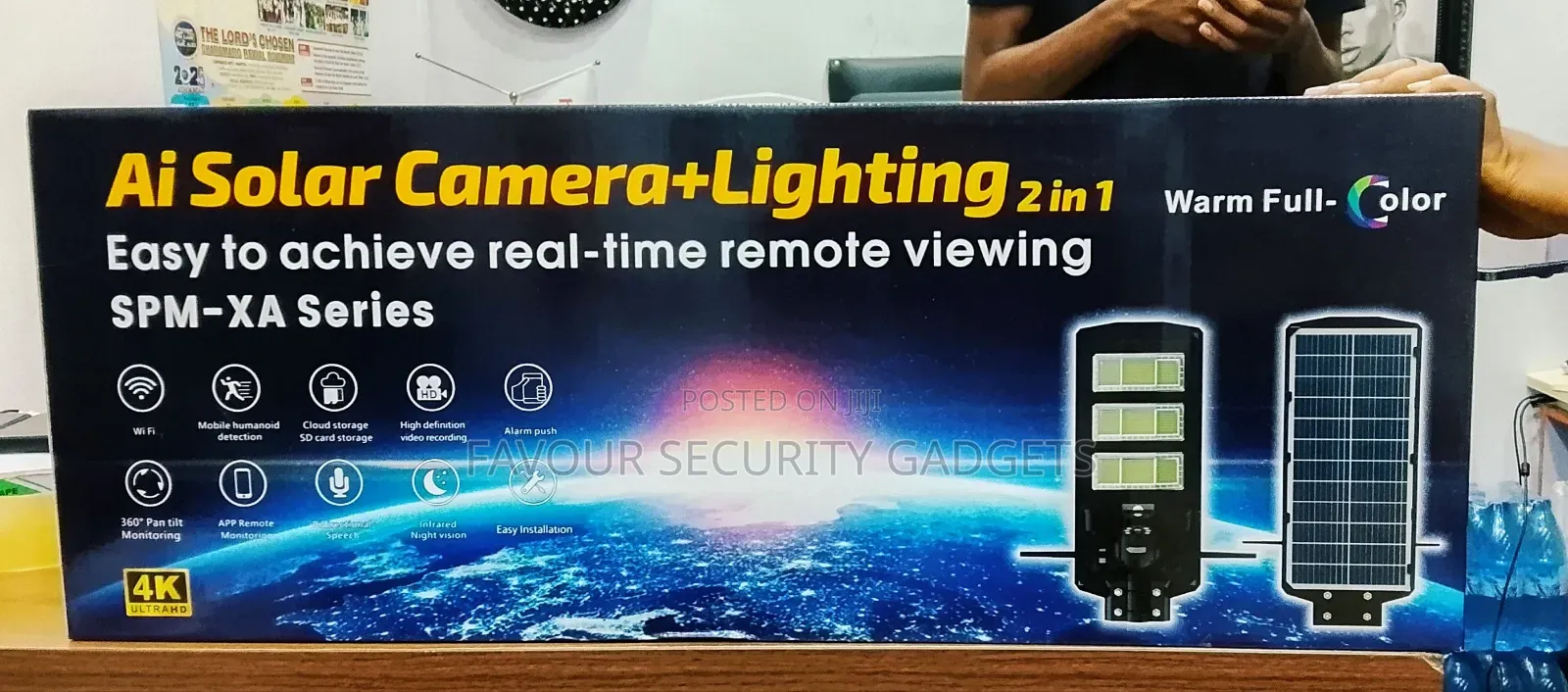 Solar Street Light With Triple Lens Camera