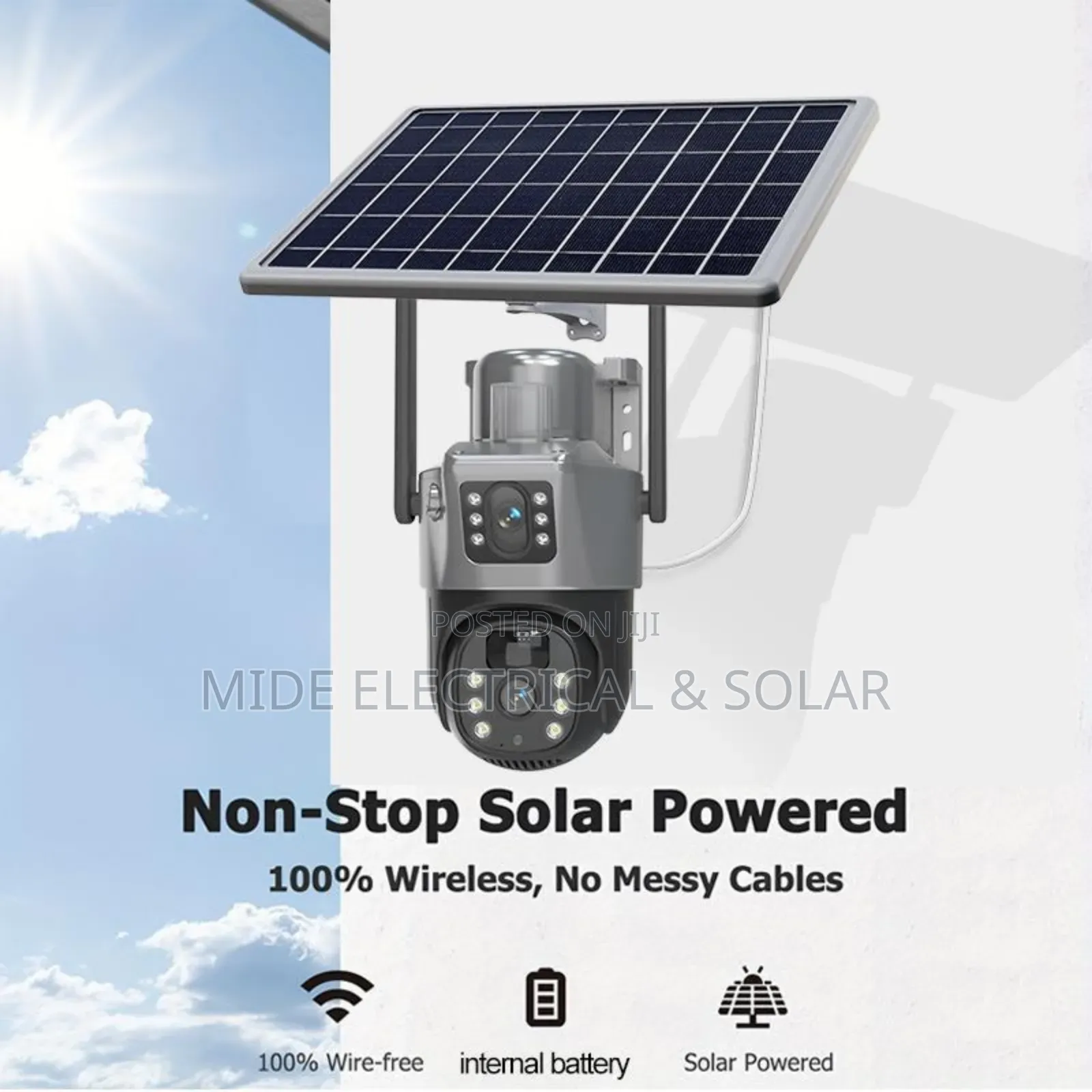 Dual Lens Solar Camera Rotate 360