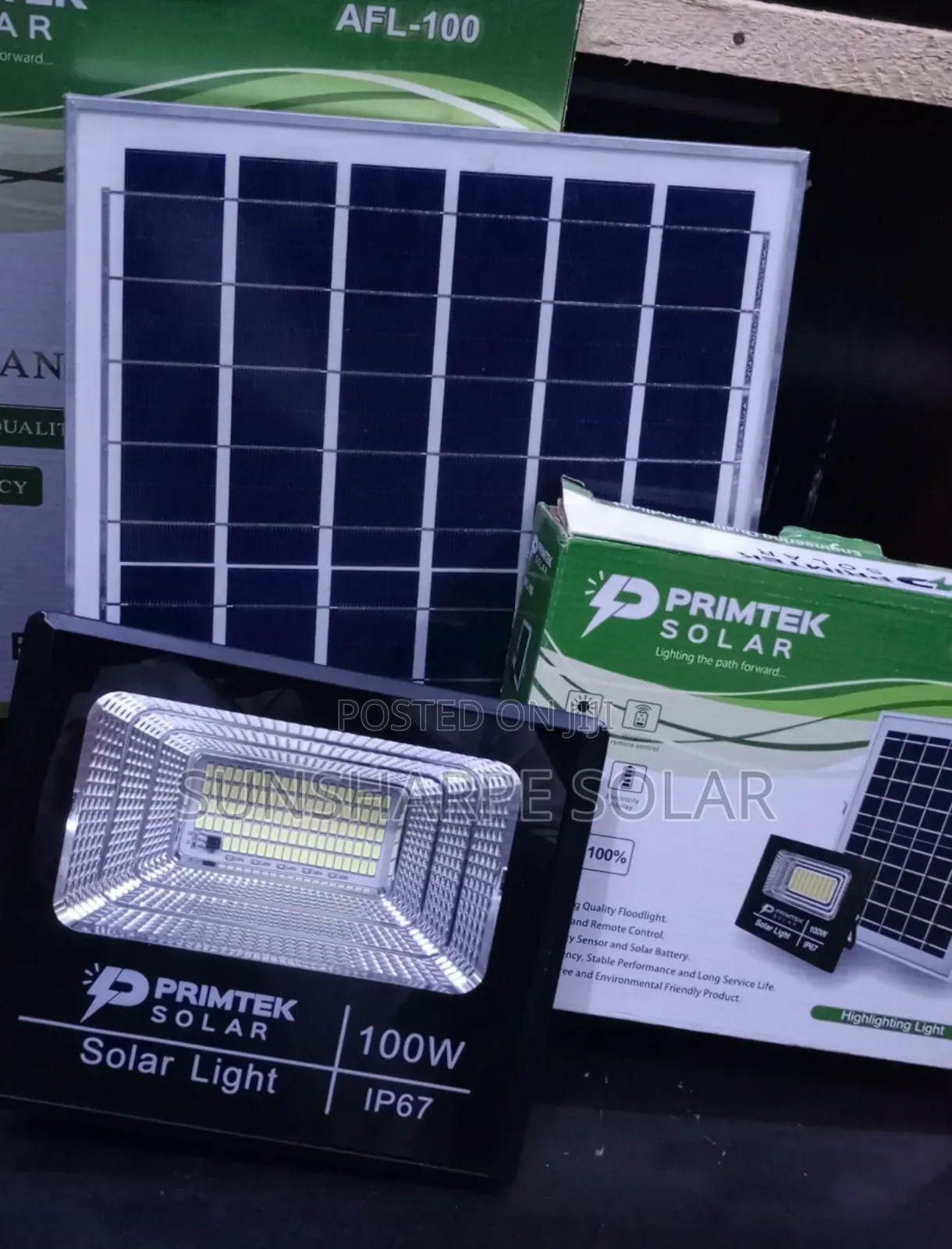 100w Primtek Solar Floodlight