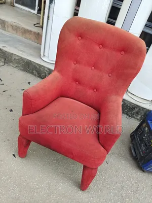 Red Fabric Accent Armchair