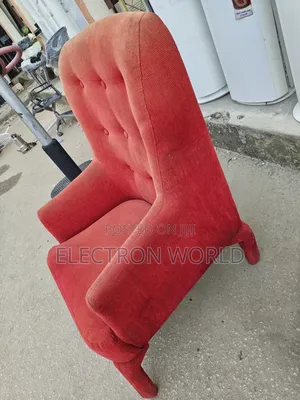 Red Fabric Accent Armchair