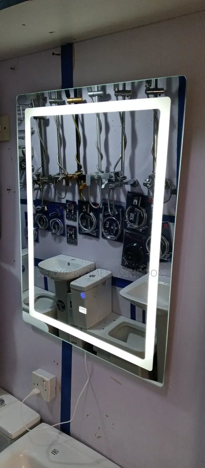 Square Led Mirror With 3 Light 60 X 80