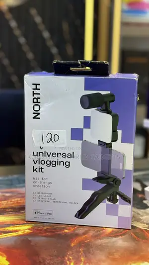 North Universal Vlogging Kit – Microphone + Led Light + Tripod Stand
