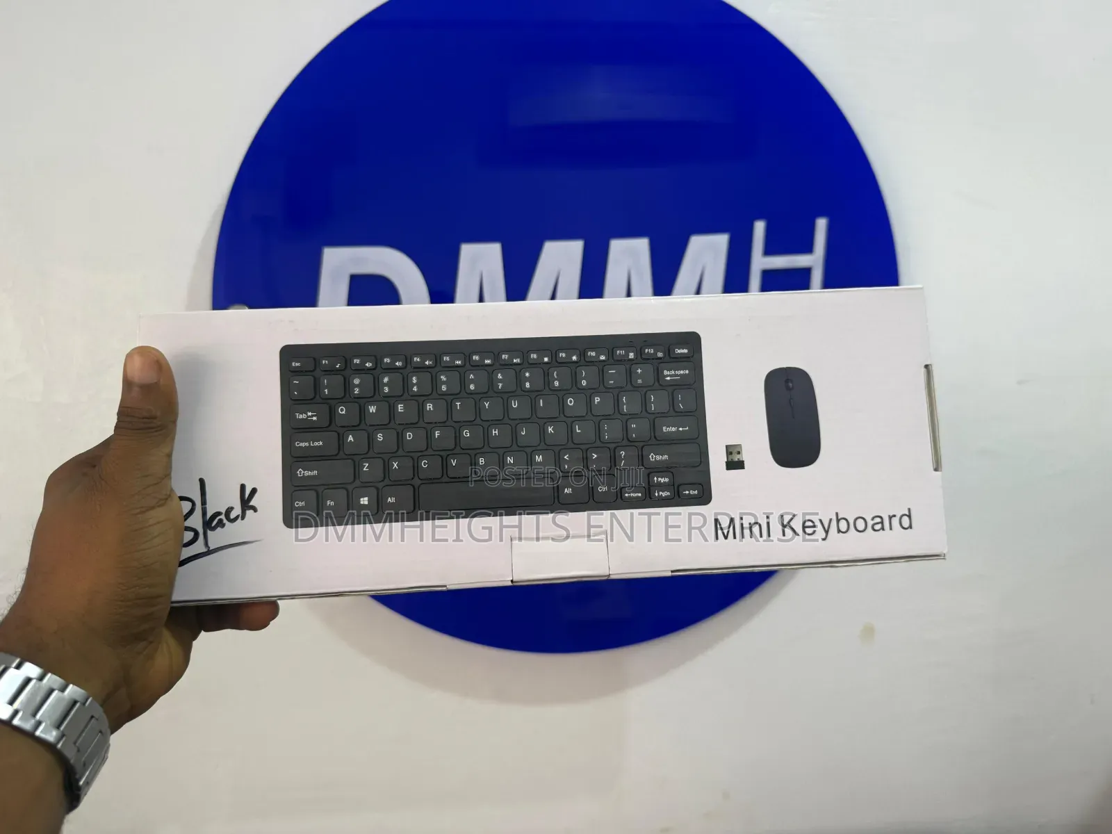 Mini Wireless Keyboard and Mouse Colour Black